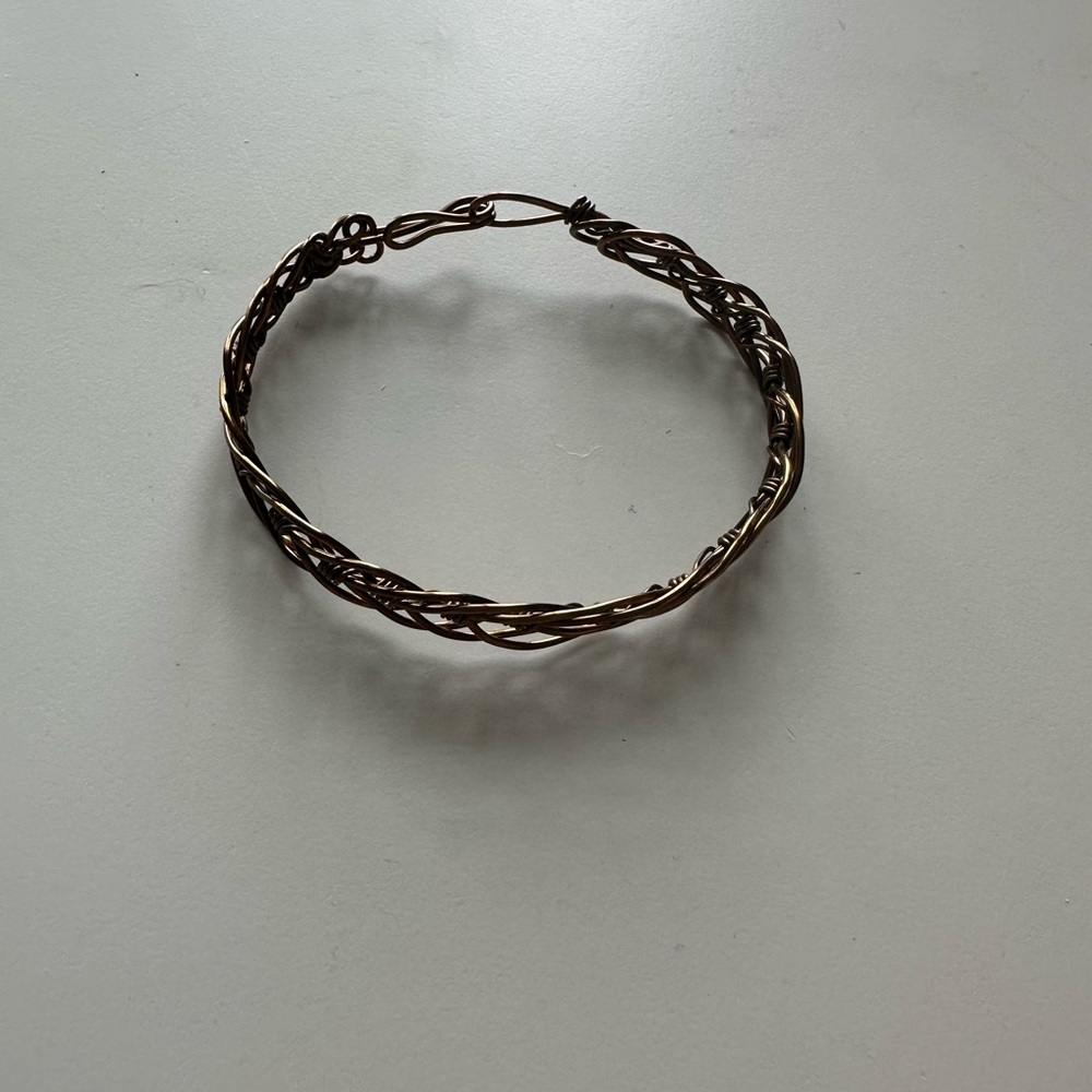 Unique small Copper Braided Bracelet